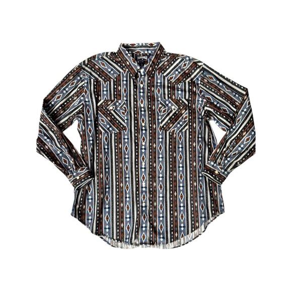 Panhandle Slim Western Shirt XXL Aztec Southwestern Tribal Print Pearl Button - Picture 1 of 8